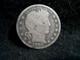 1898 / Barber / Quarter / Circulated photo