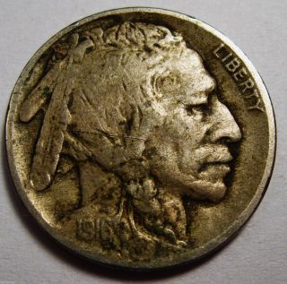 1916 - P Buffalo Nickel Strong Details And Classic Toning 51 photo