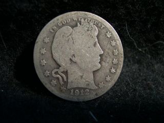 1912 / Barber / Quarter / Circulated photo