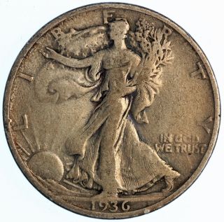 1936 - S 50c Walking Liberty Half Dollar - Uncertified - Attractively Toned photo