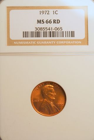 1972 - P Ngc Ms - 66 Red Lincoln Memorial Cent photo