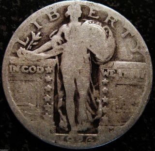 1926 - S Standing Liberty Quarter - Semi - Key Date - Solid Major Features 801 photo