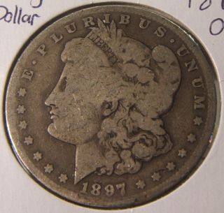 1897 - O Morgan Silver Dollar Fine Better Date photo