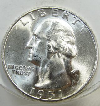 1951 - S Washington Silver Quarter Gem - Ms Bu - Unc photo