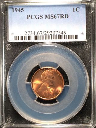 1945 Lincoln Wheat One Cent Pcgs Ms67rd  29207549 photo