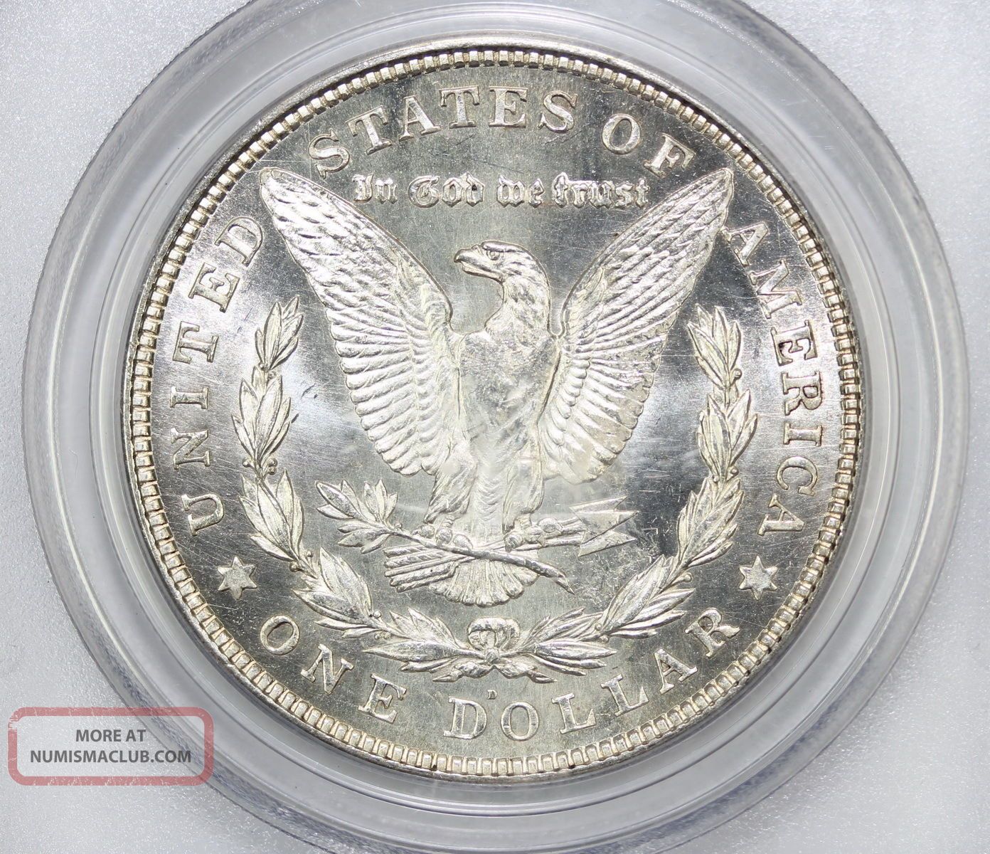 1921 D Morgan Silver Dollar Ms 64 Pcgs (0652)