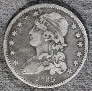 1835 Bust Quarter In Very Fine - High 3 - Coin photo
