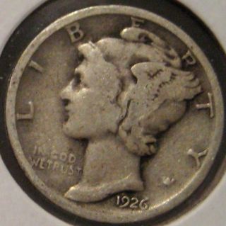 1926 Mercury Dime Average Circulated Coin V10 photo