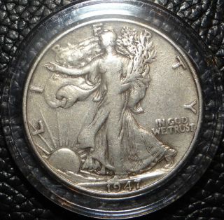 1947 P Walking Liberty Silver Half Dollar photo