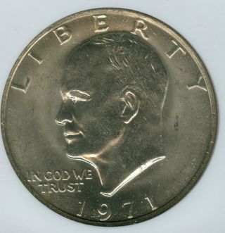 1971 Eisenhower Dollar $1 Ngc Ms65 2nd Finest Registry photo