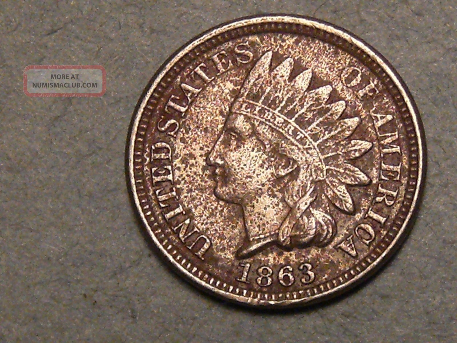 1863 Indian Head Cent (xf) 2306a