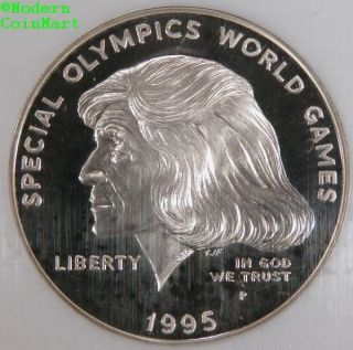 1995 - P Special Olympics S$1 Dollar Ngc Pf69 Uc Proof 69 Ultra Cameo Sku17133 photo