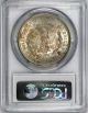 1921 Morgan Silver Dollar $1 Pcgs Ms64 Lovely Toning Dollars photo 3
