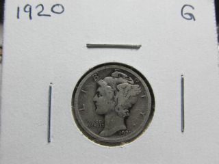 1920 90% Silver Mercury Dime photo