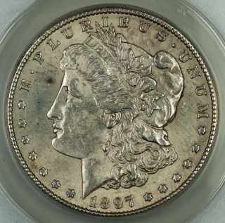 1897 - S Morgan Silver Dollar Coin,  Anacs Au - 58 Details Scratched photo