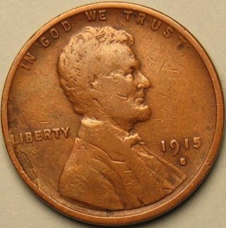 1915 S Lincoln Wheat Penny,  Less Than 5 Million Made,  Ab - 703 photo
