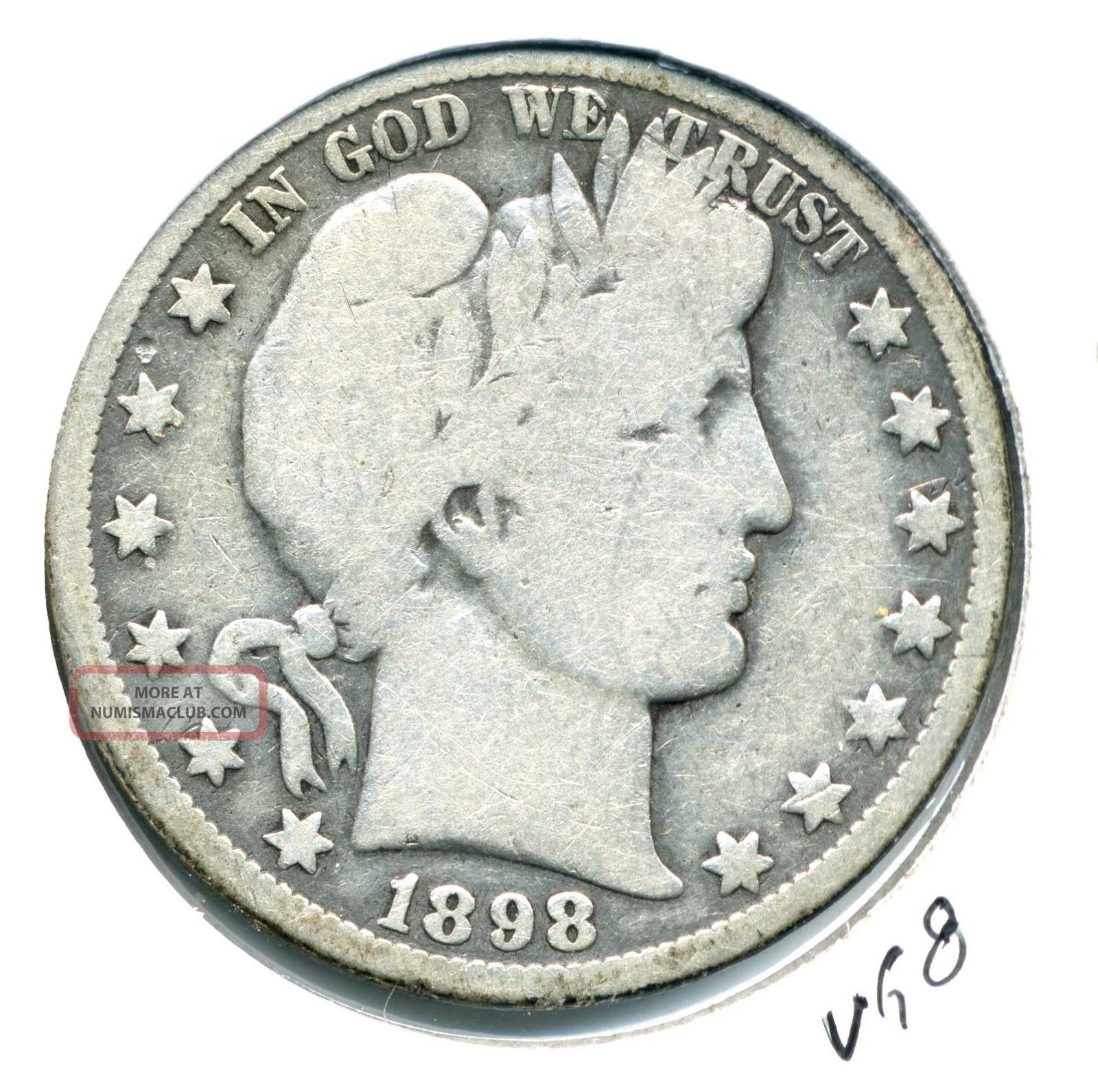 1898 - O Barber Half Dollar