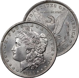 1883 O Morgan Dollar Silver Coin Choice Bu photo