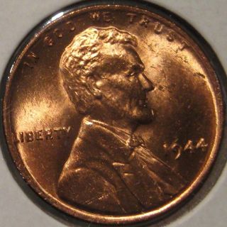 1944 Lincoln Cent Coin Bu Unc Ms V10 photo