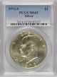 1973 - S Eisenhower Silver Dollar Pcgs Ms - 65 Unc Frosty Uncirculated Silver Ike Dollars photo 1