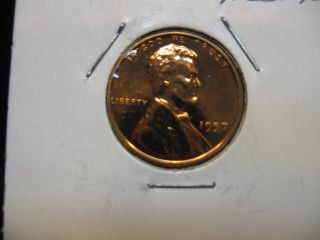 1957 - P Lincoln Wheat Cent Proof Red Us Coin photo