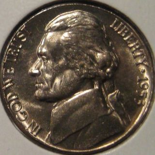 1953 Jefferson Nickel Coin Nicer Coin Bu Unc Ms V10 photo