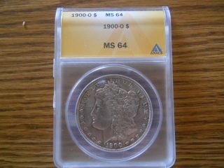 1900 O Silver Uncirculated Morgan Dollar Graded Ms 64 photo