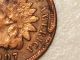 Us 1907 Indian Head Small Cent,  Very Fine,  Vf,  Die Break Lamination Error Small Cents photo 1