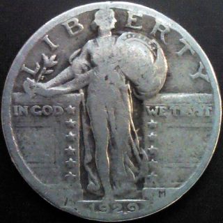 1929 Standing Liberty Quarter - 90% Silver Coin photo
