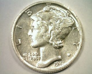 1941 Mercury Dime Choice About Uncirculated+ Ch.  Au+ Coin photo