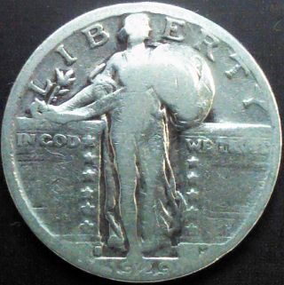 1929 S Standing Liberty Quarter @ 90% Silver Coin photo