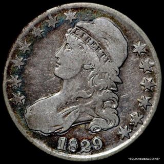 1829 Grade Early Capped Bust Liberty Half Dollar photo