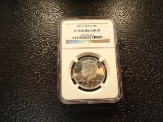 2001 - S Kennedy Silver Half Dollar 50 Cents Ngc Pf70 Ultra Cameo Proof - Offers photo