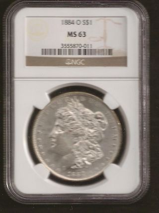 1884 - O Morgan Dollar Ms 63.  99 Cents To Start photo