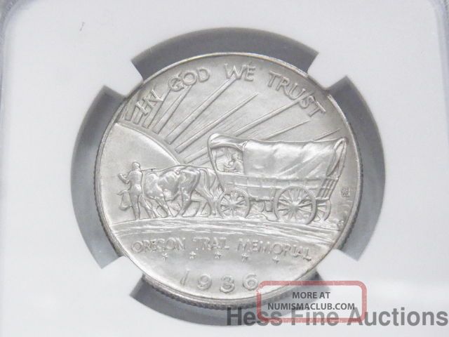 1936 Oregon 50c Ngc Unc Details Silver Half Dollar Coin