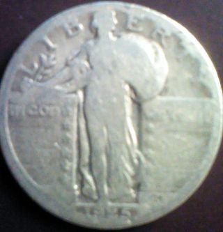 1925 Standing Liberty Quarter 25 Cent. .  90% Silver. photo