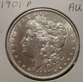 1901 - P Morgan Silver Dollar Au Rare Key Date Us Silver Coin photo