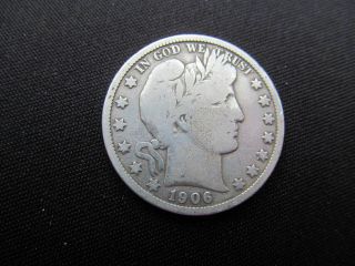1906 Us Barber Half Dollar Coin,  Cv $33.  00 photo