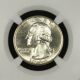 Washington Quarter Silver 1944 D.  Ngc Ms66 L1 Quarters photo 1