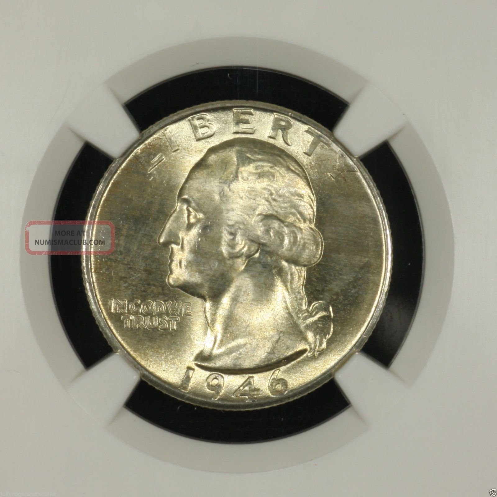 Washington Quarter Silver 1946 D. Ngc Ms66