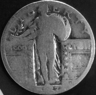 1927 P Standing Liberty Quarter.  @ 90% Silver Coin, photo
