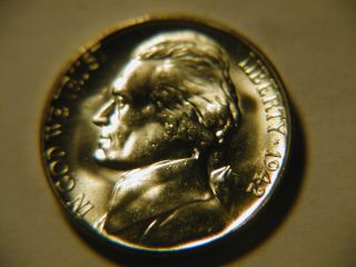 1942 - S Gem Jefferson Bu Nickel Coin Aa photo