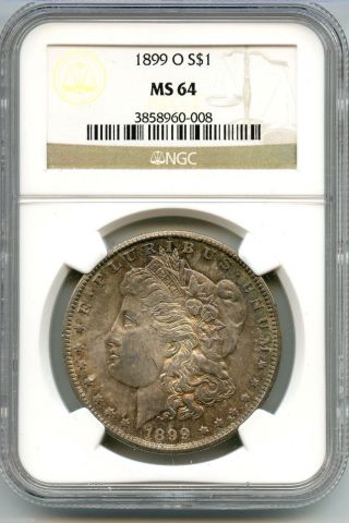 1899 - O Ngc Ms 64 Morgan Silver Dollar - Orleans - M1s Kq135 photo