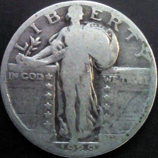 1929 Standing Liberty Quarter @ 90% Silver Coin. . photo
