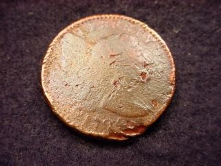1794 Liberty Cap Large Cent Very Good Details On The Coin 1 photo