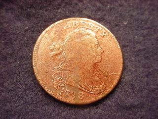 1798 Draped Bust Large Cent Very Fine Details On The Coin 9 photo