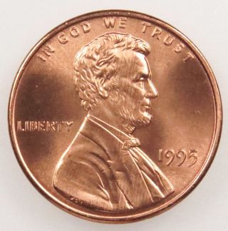 1995 Uncirculated Lincoln Memorial Cent Penny (b04) photo