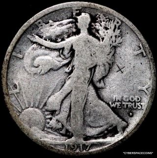 1917 - D Obverse Grade Walking Liberty Half Dollar photo