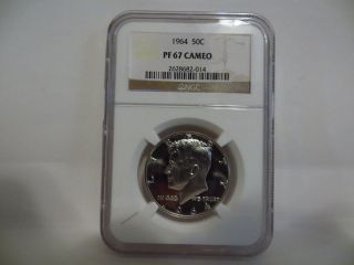 1964 50c (proof) Kennedy Half Dollar; Ngc Graded Pf67 Cameo A Wow Coin photo