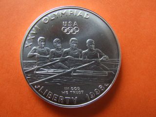 1996 D Rowing Olympic Games Silver Dollar Bu photo